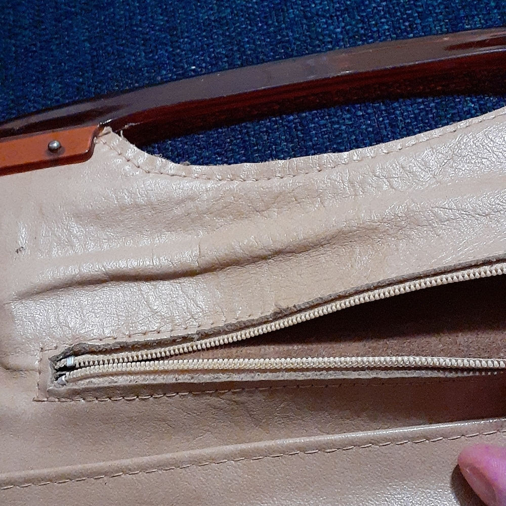 Vintage leather clutch purse - Picture 5 of 7